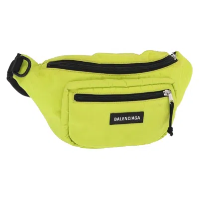 Pre-owned Balenciaga Explorer Belt Bag Nylon Yellow Nylon Shoulder Bag Bag ()
