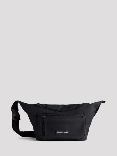 Balenciaga Explorer Bum Bag In Nylon With Applied Logo And Adjustable Strap In Black