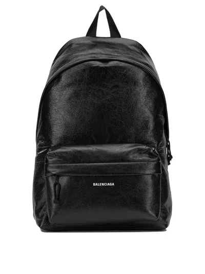 Balenciaga "explorer" Casual Backpack In Black
