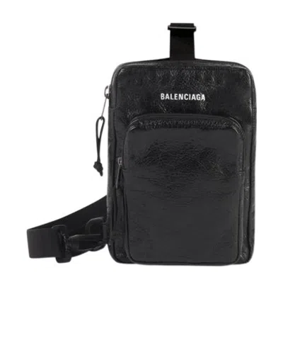 Balenciaga Explorer Crossbody Bag In Black