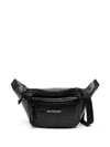Balenciaga Explorer Leather Belt Bag In Black