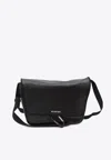 Balenciaga Explorer Leather Messenger Bag In Black