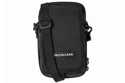 Pre-owned Balenciaga Explorer Logo Crossbody Pouch Black