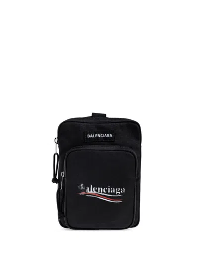 Balenciaga Explorer Logo-print Messenger Bag In Black
