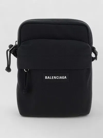 Balenciaga Explorer Messenger Bag Front Pocket Strap In Black