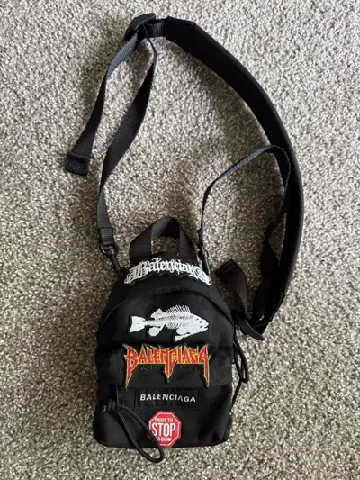 Pre-owned Balenciaga Explorer Mini Backpack In Black