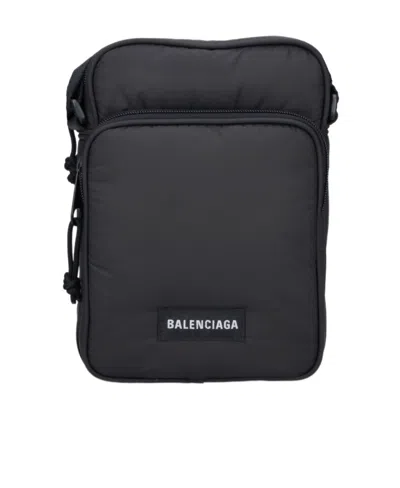 Balenciaga Explorer Padded Messenger Bag In Black