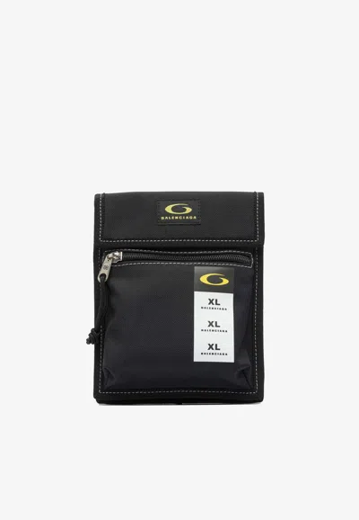 Balenciaga Explorer Pouch Bag With Strap In Black