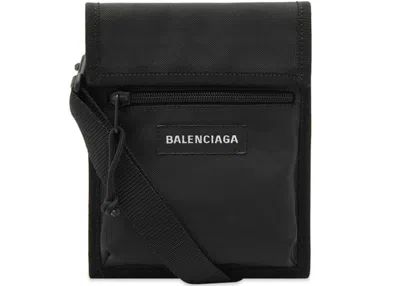 Pre-owned Balenciaga Explorer Pouch With Strap In Black