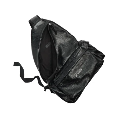 Balenciaga Explorer Sling Back Bag In Black
