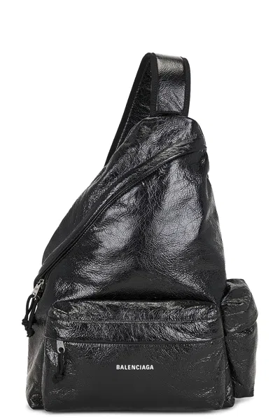 Balenciaga Explorer Sling Back In Black