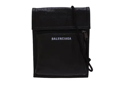 Pre-owned Balenciaga Explorer Strap Pouch In Black White In Multi