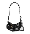 Balenciaga Extra Small Lambskin Le Cagole Charm Shoulder Bag In Black