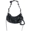 Balenciaga Extra Small Le Cagole Rose Leather Shoulder Bag In 1000 Black