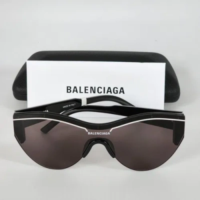 Pre-owned Balenciaga ? Extreme Ski Bb0004s 001 Black Shield Unisex Sunglasses 99mm In Gray