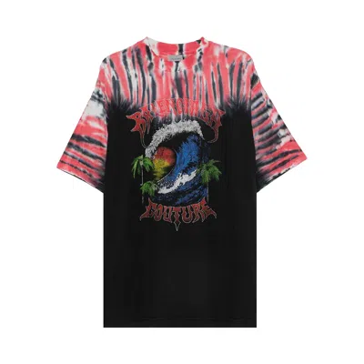 Pre-owned Balenciaga Extreme Tie Dye Medium Fit T-shirt 'black' | Men's Size Xs