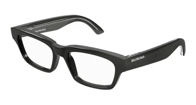 Balenciaga Eyeglasses  Bb0344o 004 Grey Grey Transparent 53/17/145 In Metallic