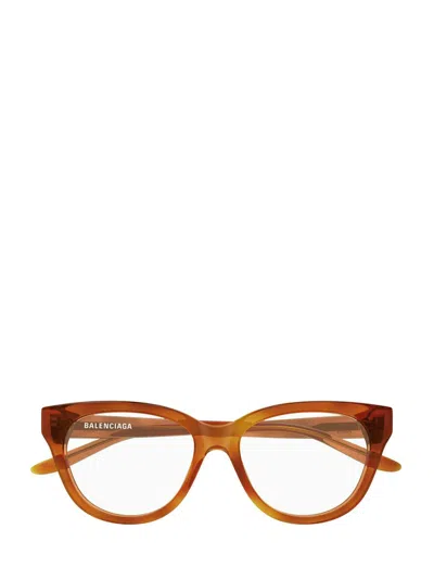 Balenciaga Eyewear Butterfly Frame Glasses In Brown
