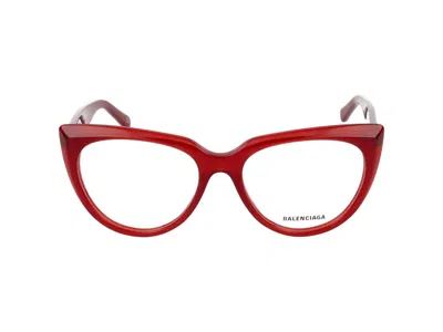 Balenciaga Eyeglasses In Red Red Transparent