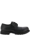Balenciaga Black Truck Leather Derby Shoes In Black