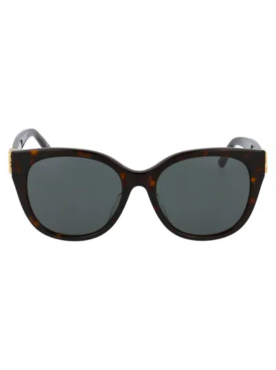 Balenciaga Bb0103sa Sunglasses In 002 Havana Gold Green
