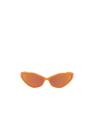 Balenciaga Eyewear 90s Oval Frame Sunglasses In Brown