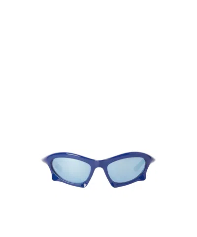 Balenciaga Eyewear Bat Rectangular Frame Sunglasses In Blue