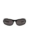 Balenciaga Reverse Xpander Rectangle Sunglasses Accessories In Black