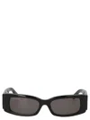 Balenciaga 'max Rectangle' Sunglasses In Black