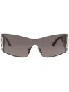 Balenciaga Eyewear Bossy Mask Accessories In Brown