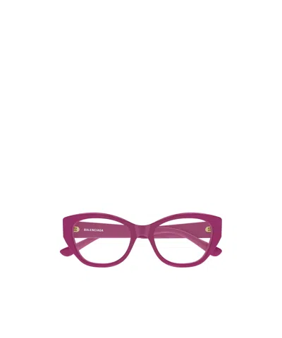 Balenciaga Eyewear Cat Eye Frame Glasses In Pink