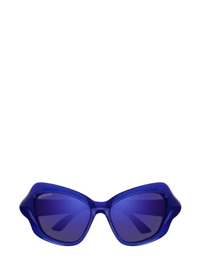 Balenciaga Wrap D-frame Sunglasses In Blue