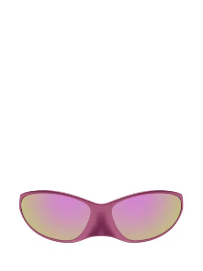 Balenciaga 70mm Gradient Oversize Oval Sunglasses In Pink