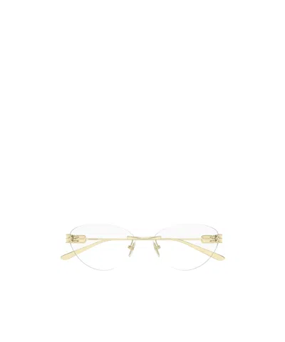 Balenciaga Eyewear Cat-eye Frame Glasses In Gold