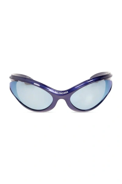 Balenciaga Eyewear Dynamo Round In Blue