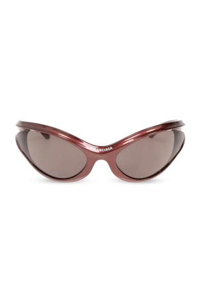 Balenciaga Dynamo Round-frame Sunglasses In Pink