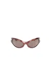 Balenciaga Dynamo Round-frame Sunglasses In Nude