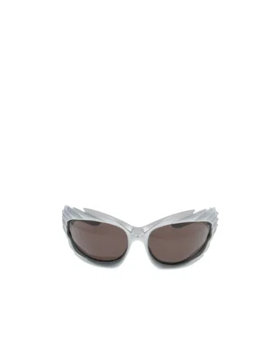 Balenciaga Eyewear Geometric-frame Sunglasses In Gray