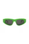 Balenciaga 0095s Dynasty Cat-eye Acetate Sunglasses In Green