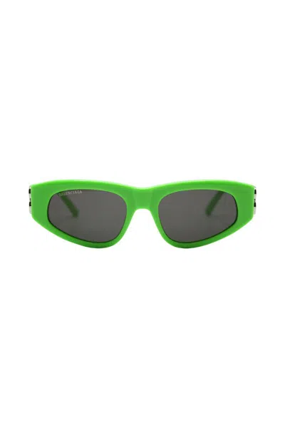 Balenciaga 0095s Dynasty Cat-eye Acetate Sunglasses In Green
