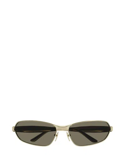 Balenciaga Eyewear Oval Frame Sunglasses In Gold