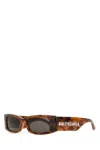 Balenciaga Printed Acetate Max Rectangle Sunglasses In Printed
