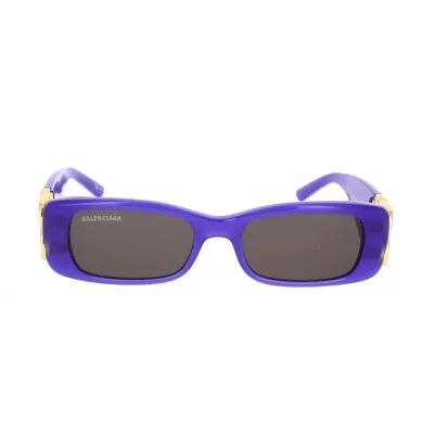 Balenciaga Eyewear Rectangular Frame Sunglasses In Purple