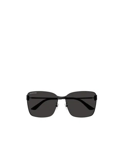 Balenciaga Eyewear Rectangle Frame Sunglasses In Black