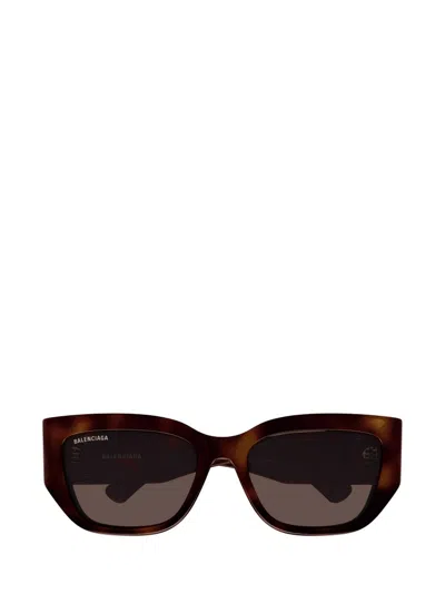 Balenciaga Logo-plaque Sunglasses In Multi
