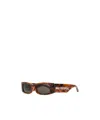 Balenciaga Printed Acetate Max Rectangle Sunglasses In Brown