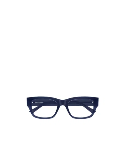 Balenciaga Eyewear Rectangular Frame Glasses In Brown
