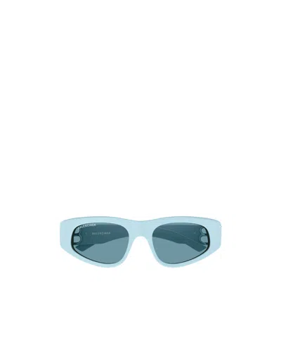 Balenciaga Eyewear Rectangular Frame Sunglasses In Blue