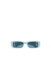 Balenciaga Eyewear Rectangular Frame Sunglasses In Blue