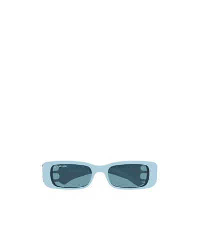Balenciaga Eyewear Rectangular Frame Sunglasses In Blue